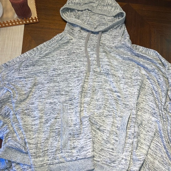 Athleta Blissfull Poncho Gray Hoodie Sz M - Picture 2 of 3